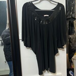 Women’s black sequins shirt size 3X